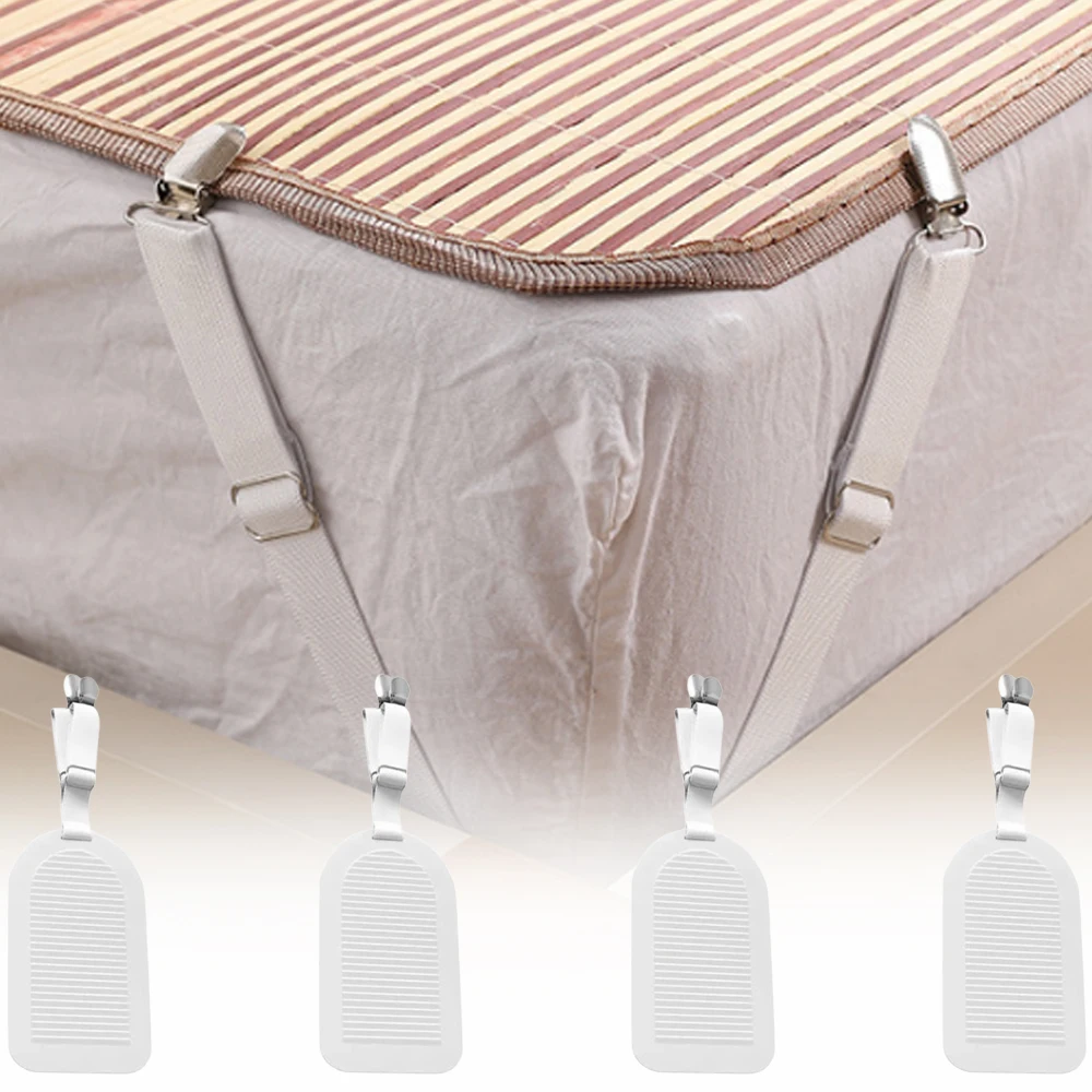 2/4PCS Hidden Bed Sheet Grippers Mattress Protector Locking System for Sofa Cushion Bedding Non-Slip Invisible Home Organizer