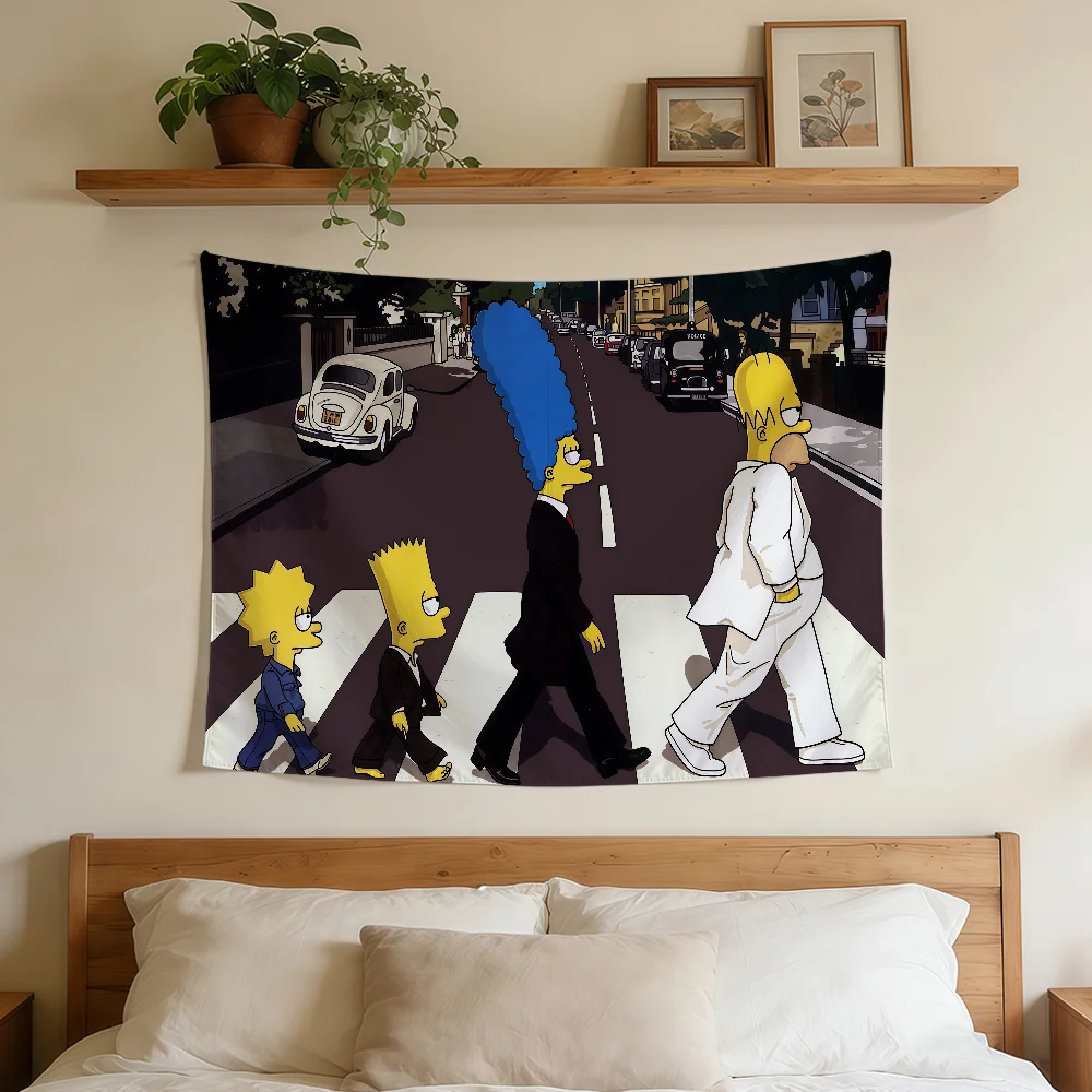 FK The S-Simpsons Flag Durable Outdoor Indoor Patio Festive Decoration Classic Design Pole Wall Room Banner