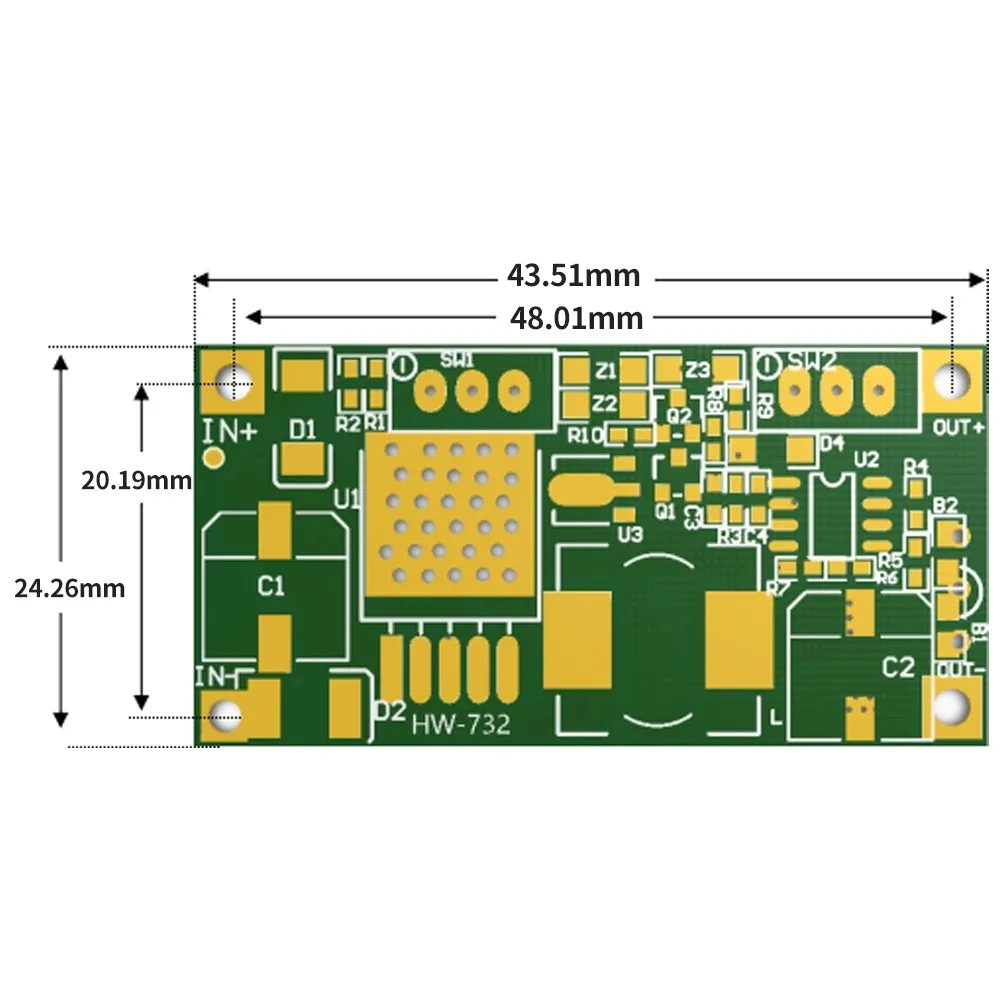LED Drive Constant Current Charging 60V Step-down Power Module Charging Indicator LM2596HV