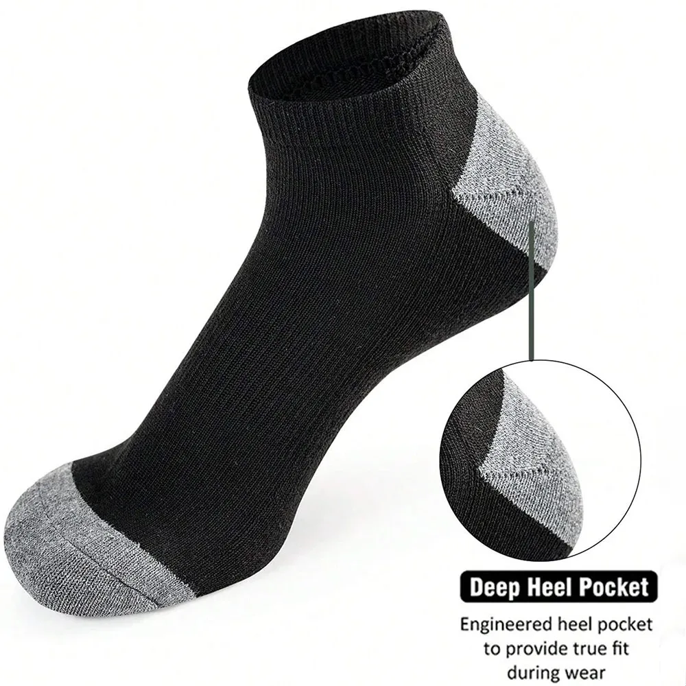 10 Pairs Men's Sports Fitness Running Short Socks For Outdoor Leisure And Breathable