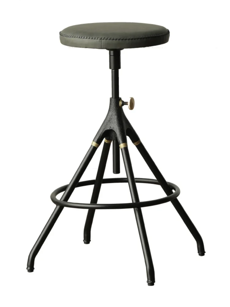 Nordic imported oak bar stool leather PU