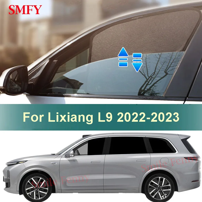 For Lixiang L9 2020 2023 Accessories Car Sunshade Side Window Mesh Curtains Sunscreen Insulation Sun Visor Protection Cover