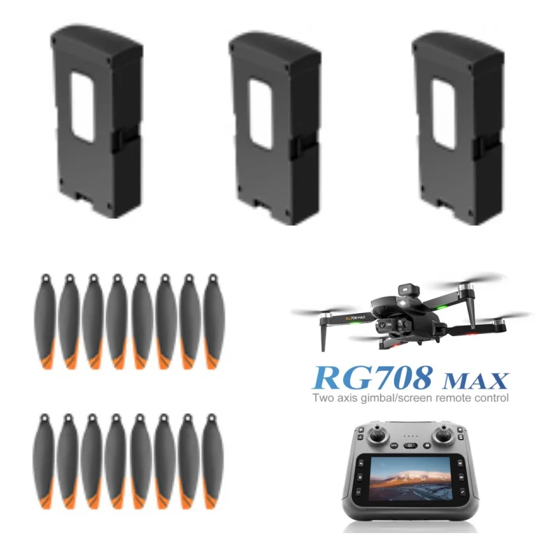 RG708MAX Drone Battery 7.4V 3800mah battery Blades For RG708MAX RC Drone Accessories RG708 MAX Drone Battery Blades Parts Toys