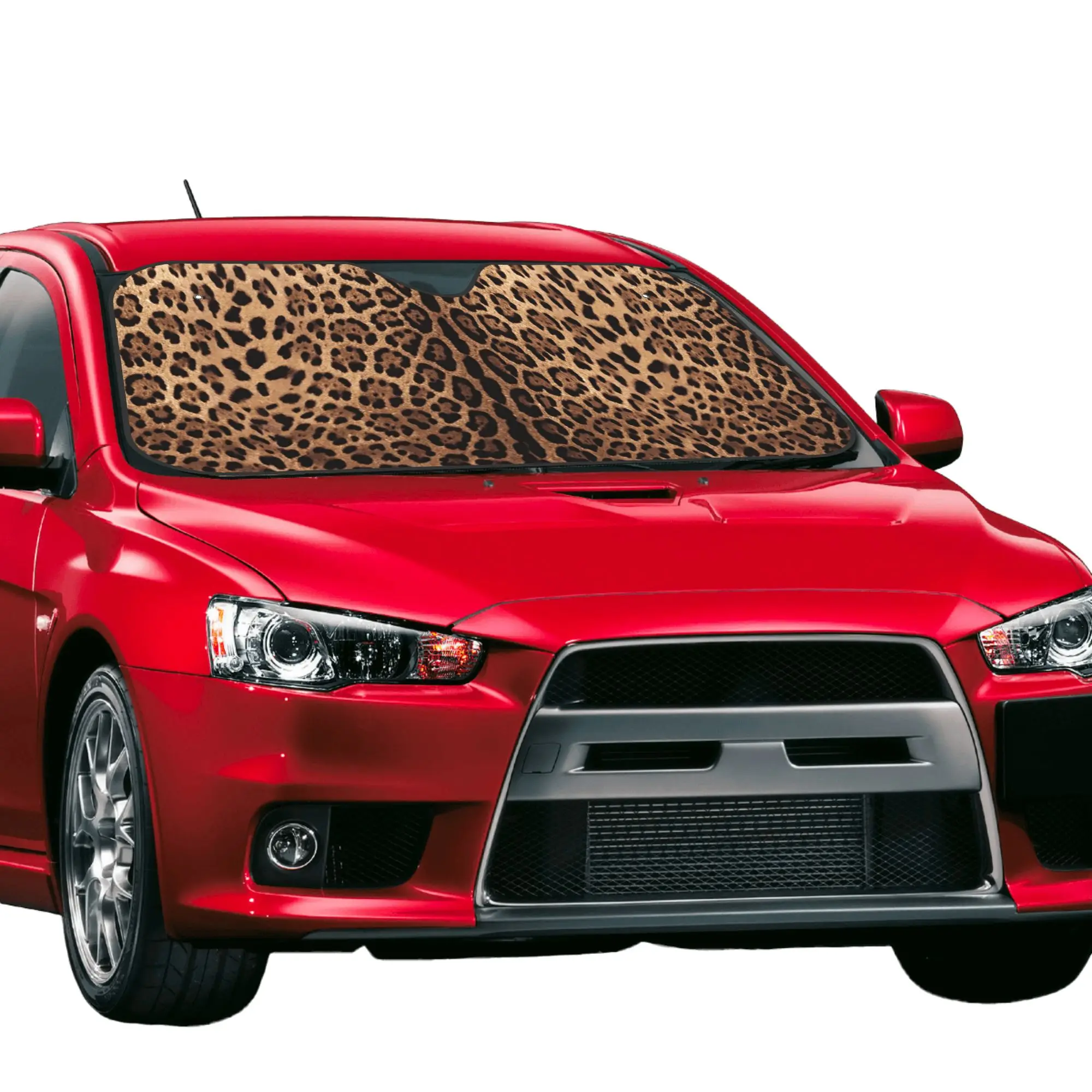 Windshield Sun Shade Car Tiger Cheetah Skin Animal Print Solar Reflector Protector Visor Screen Cover Vehicle Windscreen