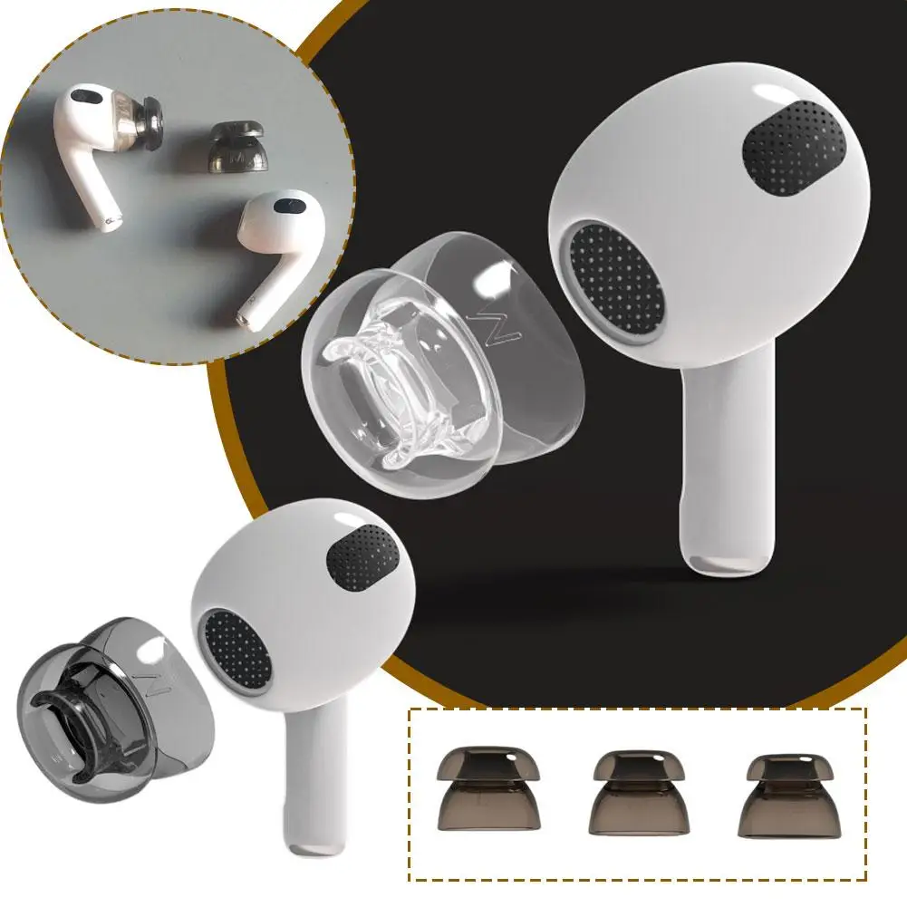 เปลี่ยนหูฟังสําหรับ AirPods 4 หูฟังหมวกหู Soft TPE Anti-SLIP ลดเสียงรบกวนปลั๊กอุดหู 1 คู่ Anti Fall Eartips U6M4