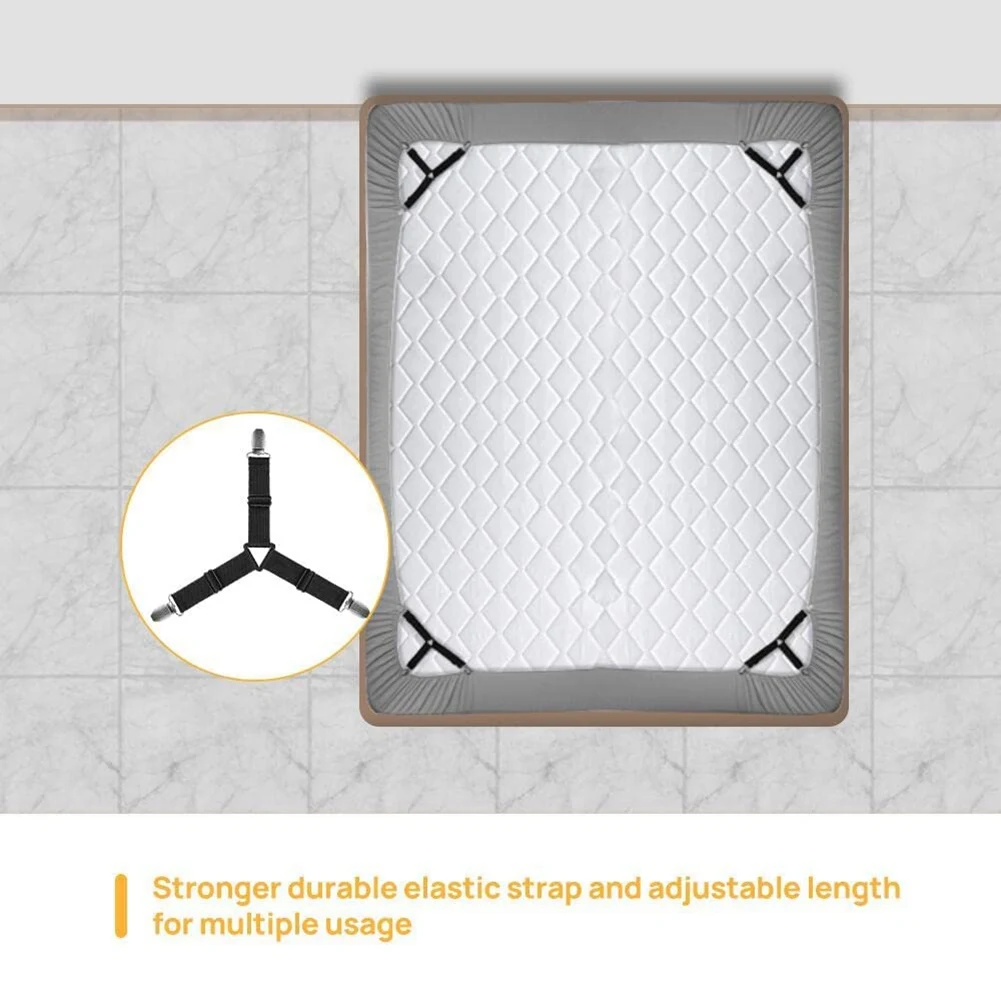 قفل ملاءات F-T، مشابك مرنة قابلة للتعديل مع مشابك حديدية، حامل ملاءات السرير للأوراق المجهزة، سهلة التركيب