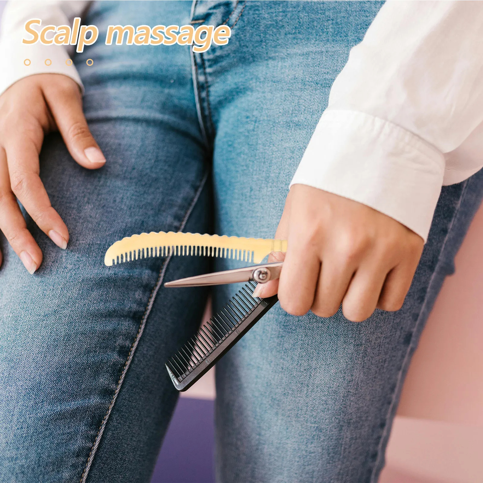 

Нежная расческа из натурального рога для распутывания волос и массажа кожи головы, эргономичный дизайн, легкая, удобная для путешествий, универсальная расческа для укладки.