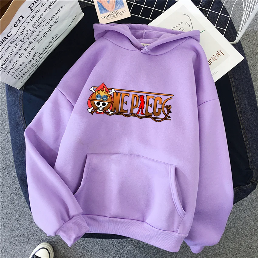 Women Hoodies Japanese Anime One Piece Fleece Woman Casual Pullover Hip Hop Male Hoody Long Sleeve  Unisex Streetwear Clothes