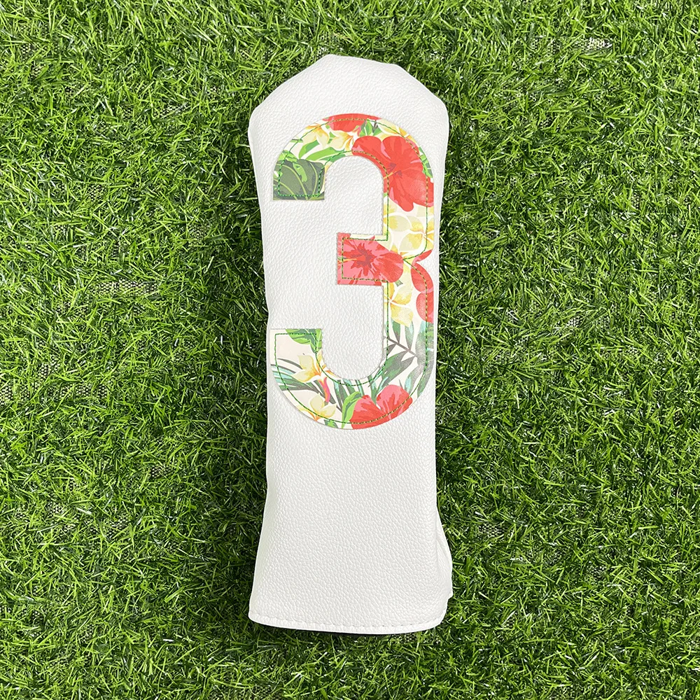 Golf Club Covers, Leather, Numbered, Driver, Fairway Wood, UT Hybrid, Head Covers, Set, Waterproof, Durable - view 6