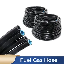 1M Double-layer Resin Oil Pipe Fuel Tube Oil-resistant Wire-clamping Tubing Petrol Hose Diesel Pipeline Black Core 6~14mm