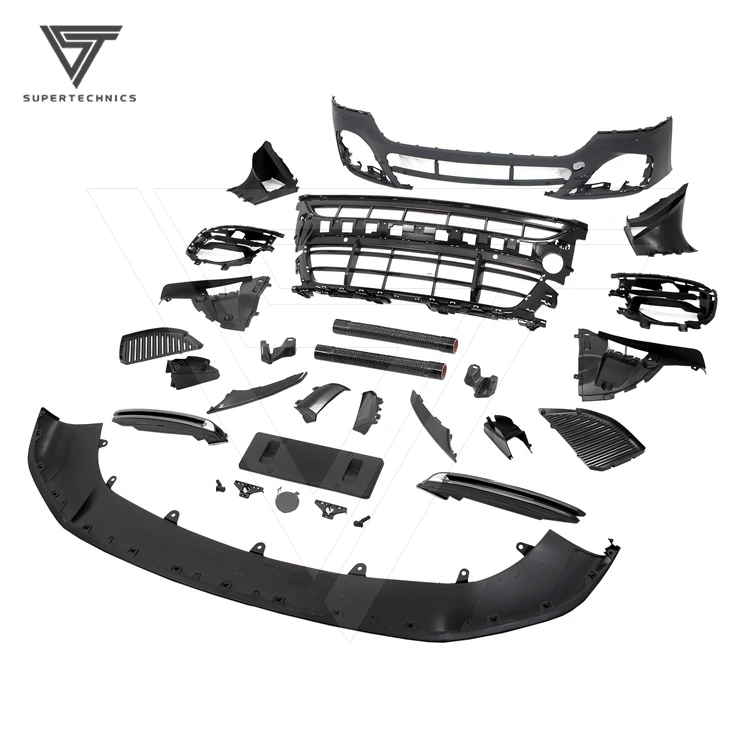 Bumper Depan Model SD Style PP Dengan Lampu LED untuk Porsche Macan Turbo 2014-2018
