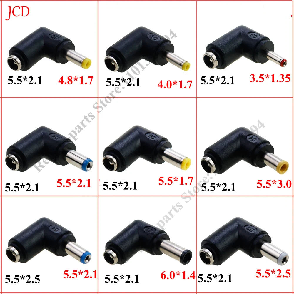 1/2/5/10PCS DC 5.5*2.1 Female to 5.0*3.0 5.5*2.5 4.0/4.8*1.7 5.5*1.7 3.5*1.35 mm Male Power Jack DC Plug Laptop Connector