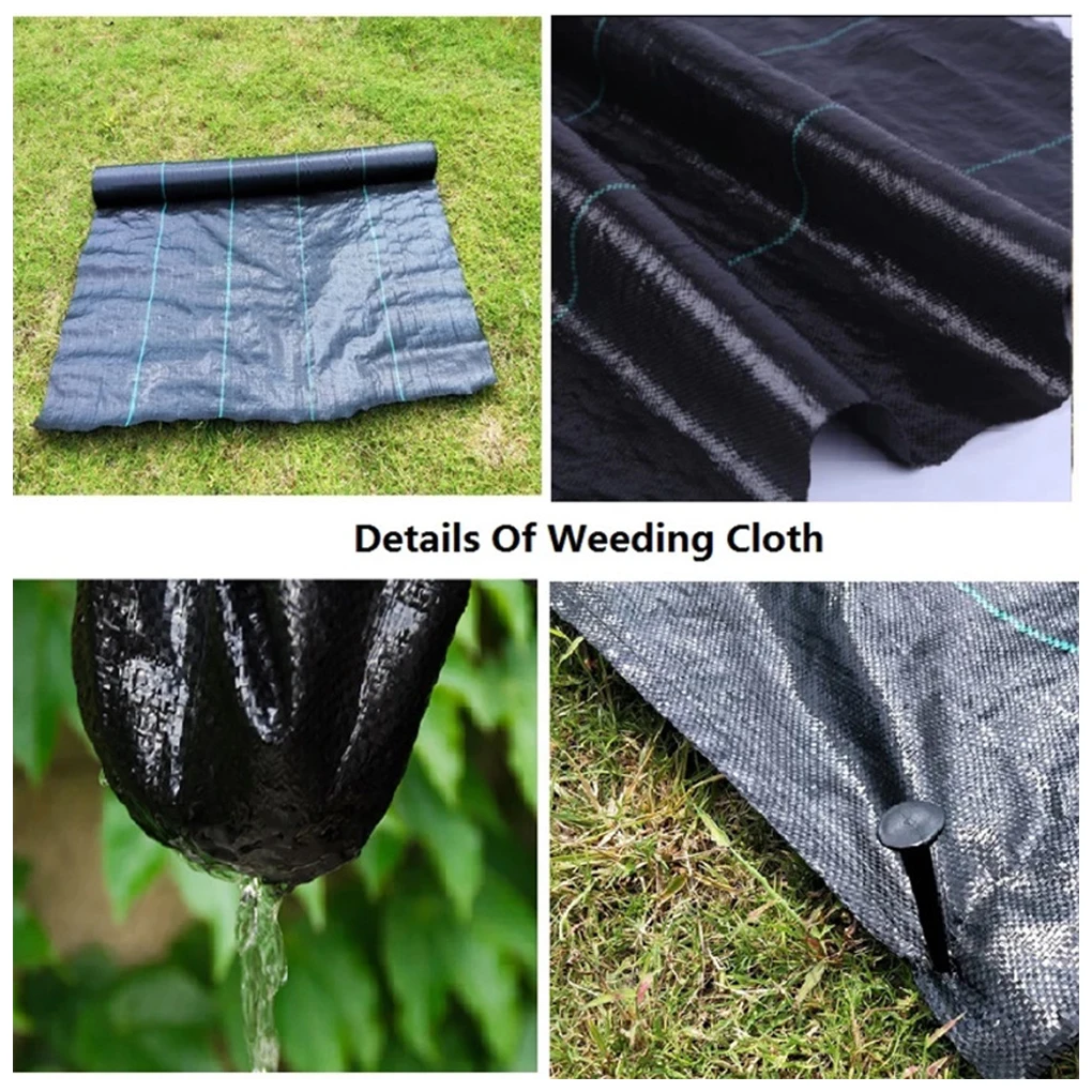 Breathable Weed Barrier Superior For Gardening Needs Durable Garden Buildings Strong Durability And Easy Construction 1m*3mblack
