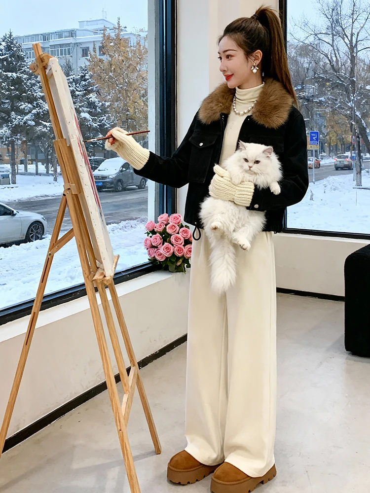 

Trendy ort Padded Jaet Women's Loose Fit Thiened Warm down Cotton Coat Winter New Sle Commute Sle Fce Lined