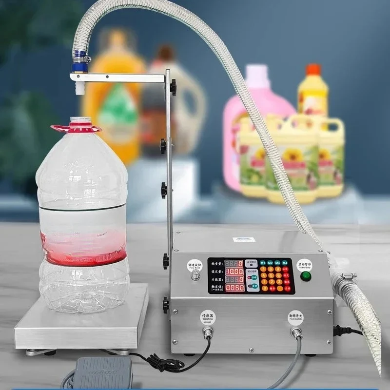 New Corrosion-resistant liquid weighing and quantitative filling machine High-speed canning Edible oil automatic filling machine