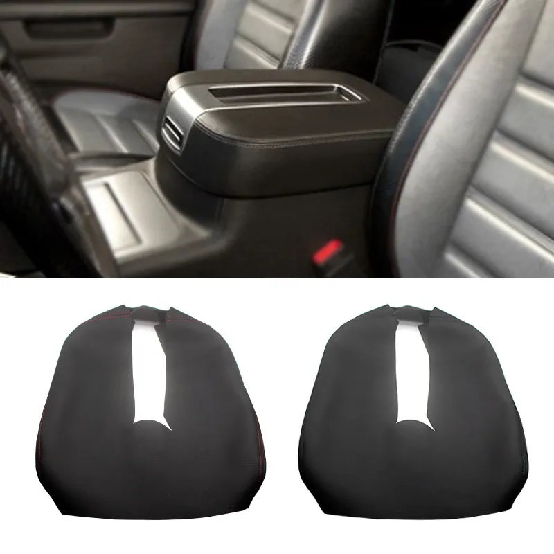 For GMC Sierra SLT SLE 1500 2500 3500 2007 2008 2009 2010- 2014 Microfiber Leather Car Central Armrest Console Box Cover Trim