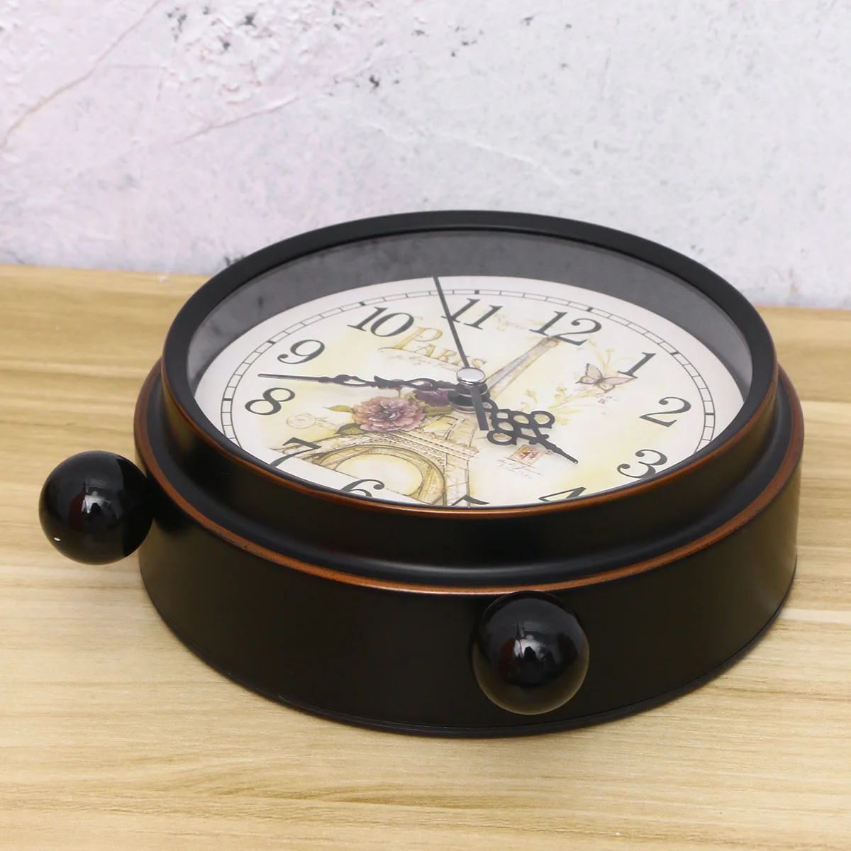 Clocks Quiet Non-Ticking Simple Retro Silent Table Vintage Style Alarm Desk Travel