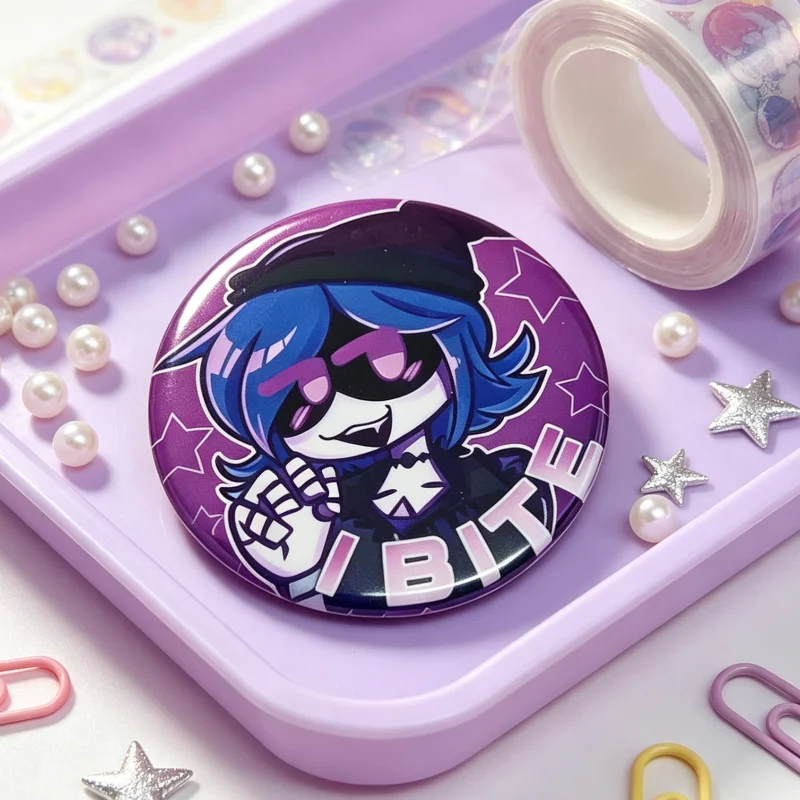 Uzi Doorman Murder Drones Pinback Button Handmade Anime Character Badge Itabag Decor Cosplay Accessory Cute Collectible Pin Gift