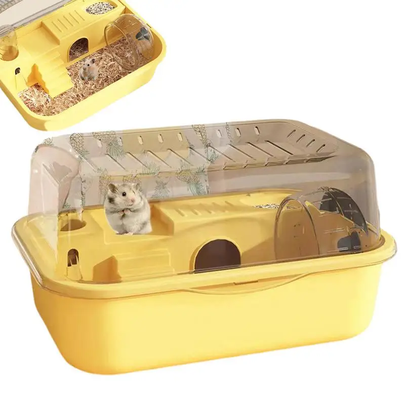 

Клетка для маленьких хомяков 35x25 см/13,78x9,84 дюйма, двухслойная мышь, среда обитания, защита от побега, аксессуары для маленьких животных, съемный хомяк