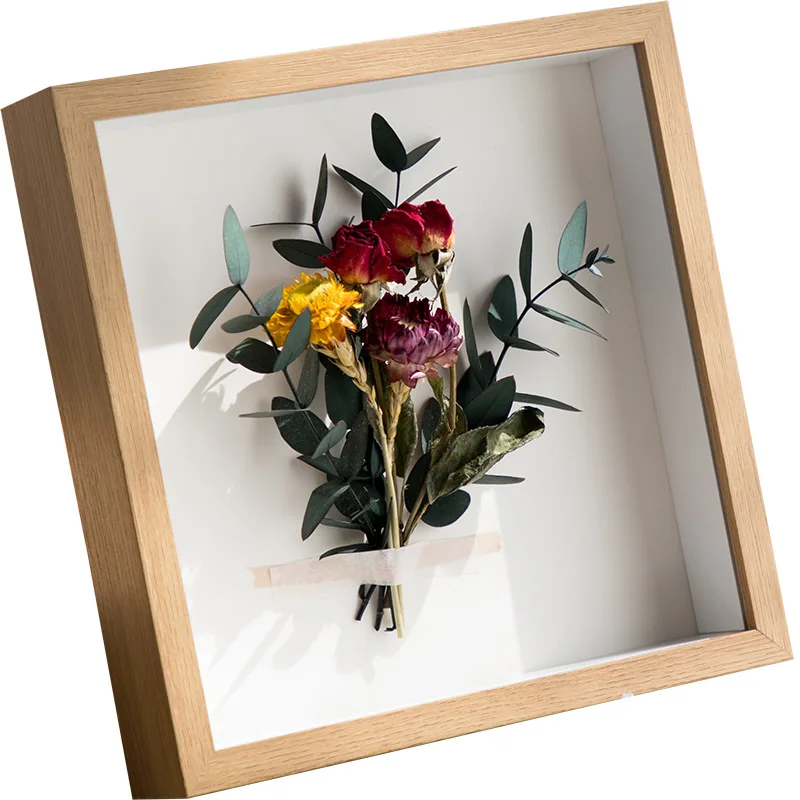 Shadow Box Depth 3cm Wooden Photo Frame For Displaying Three-Dimensional Works Nordic DIY Wood Picture Frame Photo Decor