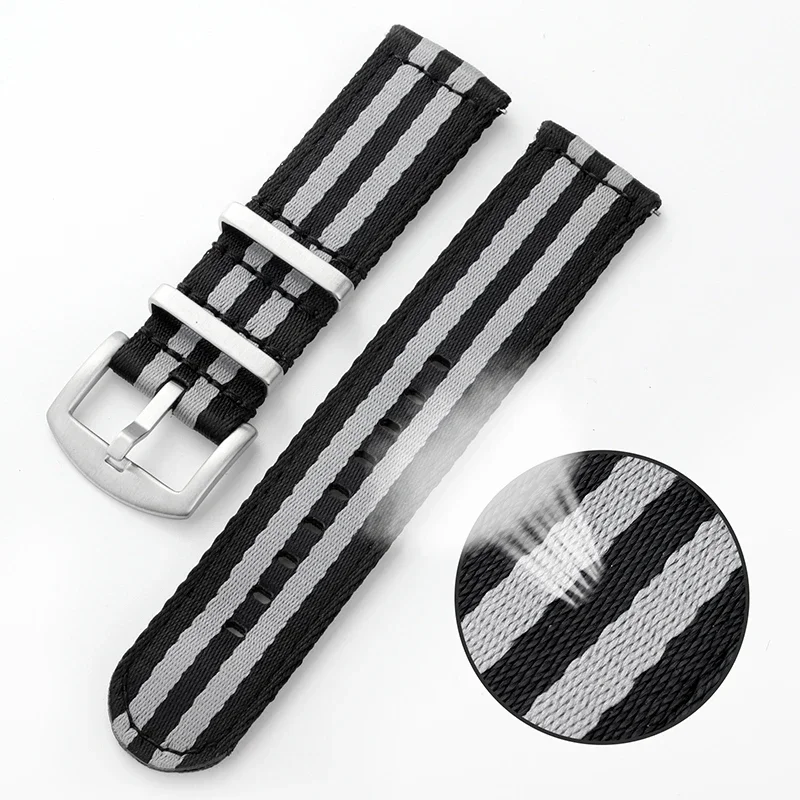20 مللي متر 22 مللي متر حزام ساعة نايلون قسط السلس لينة النايلون الرياضة استبدال الفرقة الإفراج السريع العالمي قماش سوار حزام الساعات