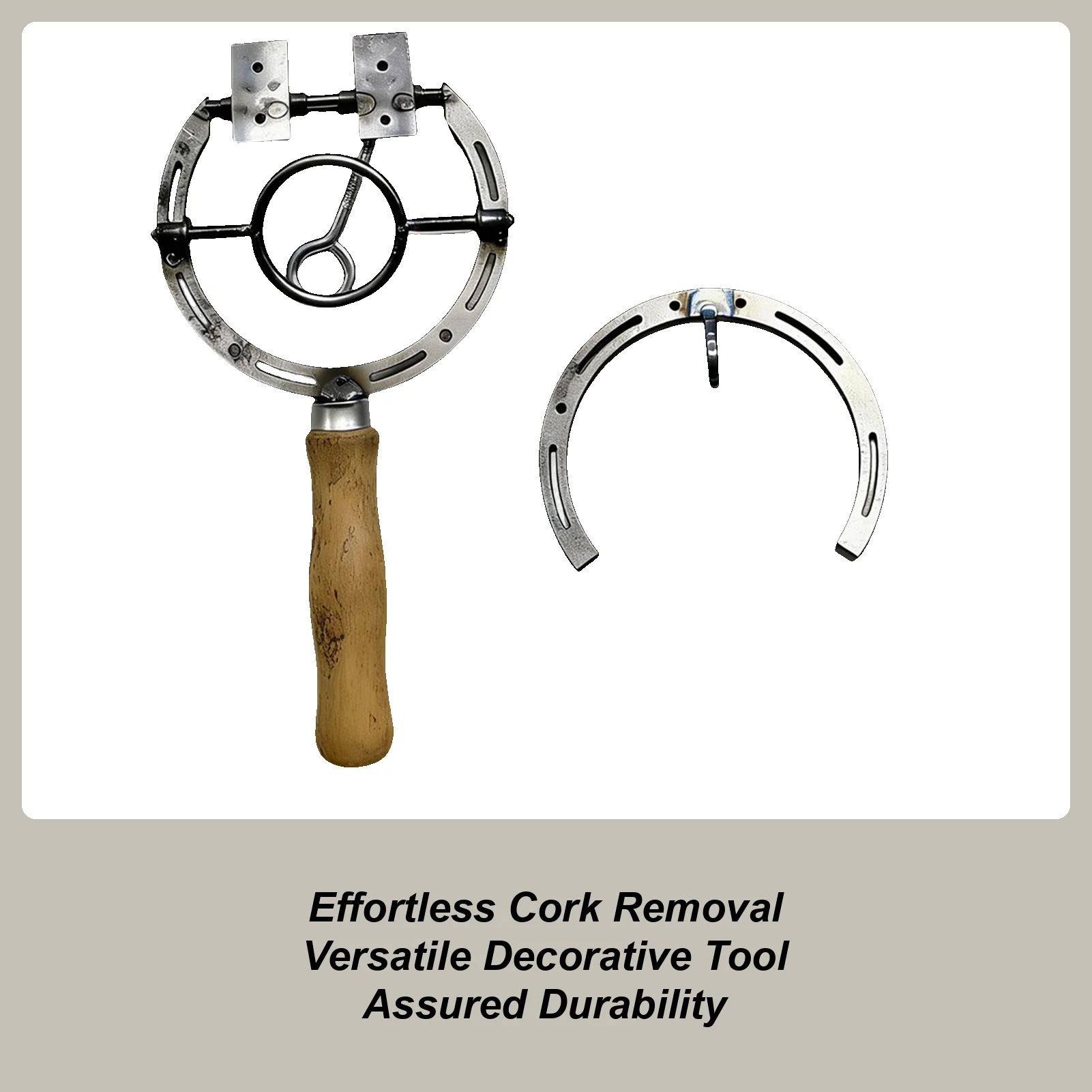 Wall Mounted Wine Opener Retro Industrial Style Decoration Horseshoe Wine Opener Farmhouse Corkscrew For Housewarming Home Bar