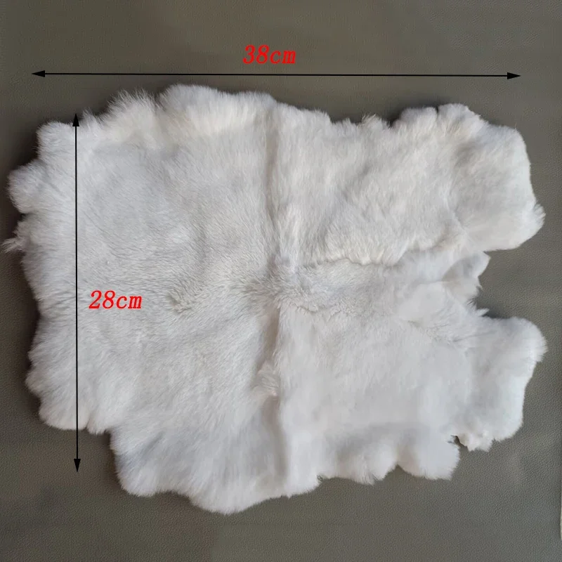 1Pcs Nature Rabbit Fur for Garment Bag Cushion DIY Apparel Sewing Fabric Fluffy Rabbit Leather Fur Home Decoration Accessories