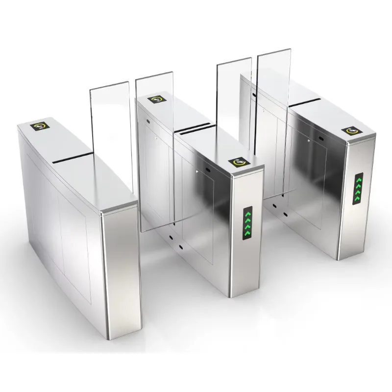 

Professional Access Control System Elegant Automatic RFID Speed Gate Fully Automatic Sliding Barrier Turnstile for Hotel Use