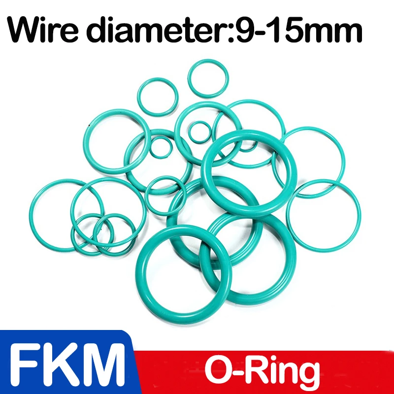 

Green FKM O Ring Seal Thickness Oil Gaskets Fuel Washer,Fluorine Rubber O-Rings OD*WD 9.5/12/15MM