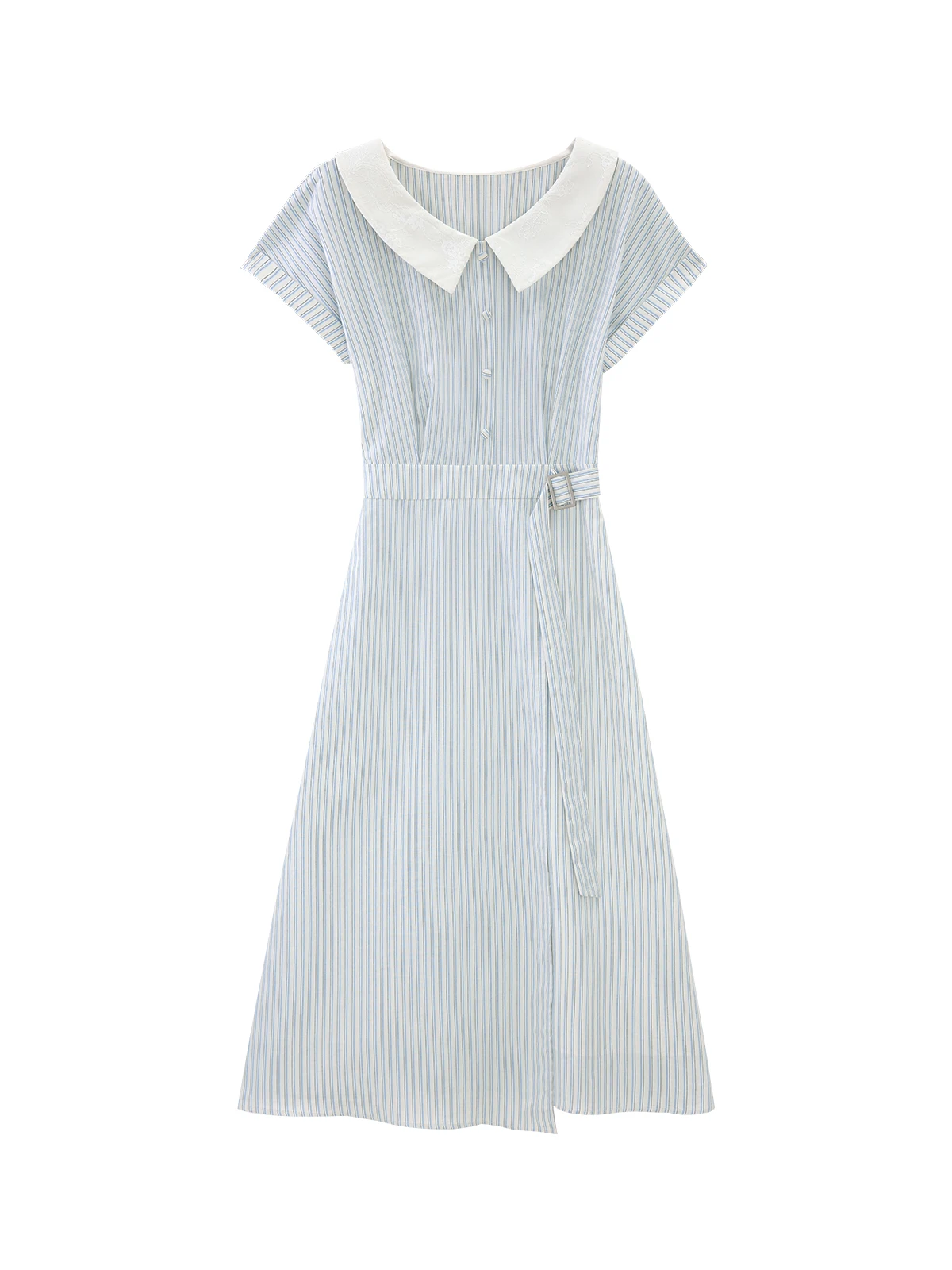 

Летняя новинка: юбка А-силуэта Ele Blue White Striped Slim Fit Dr by Lu Xiang Nan с эффектом утягивания талии (оригинальный дизайн)