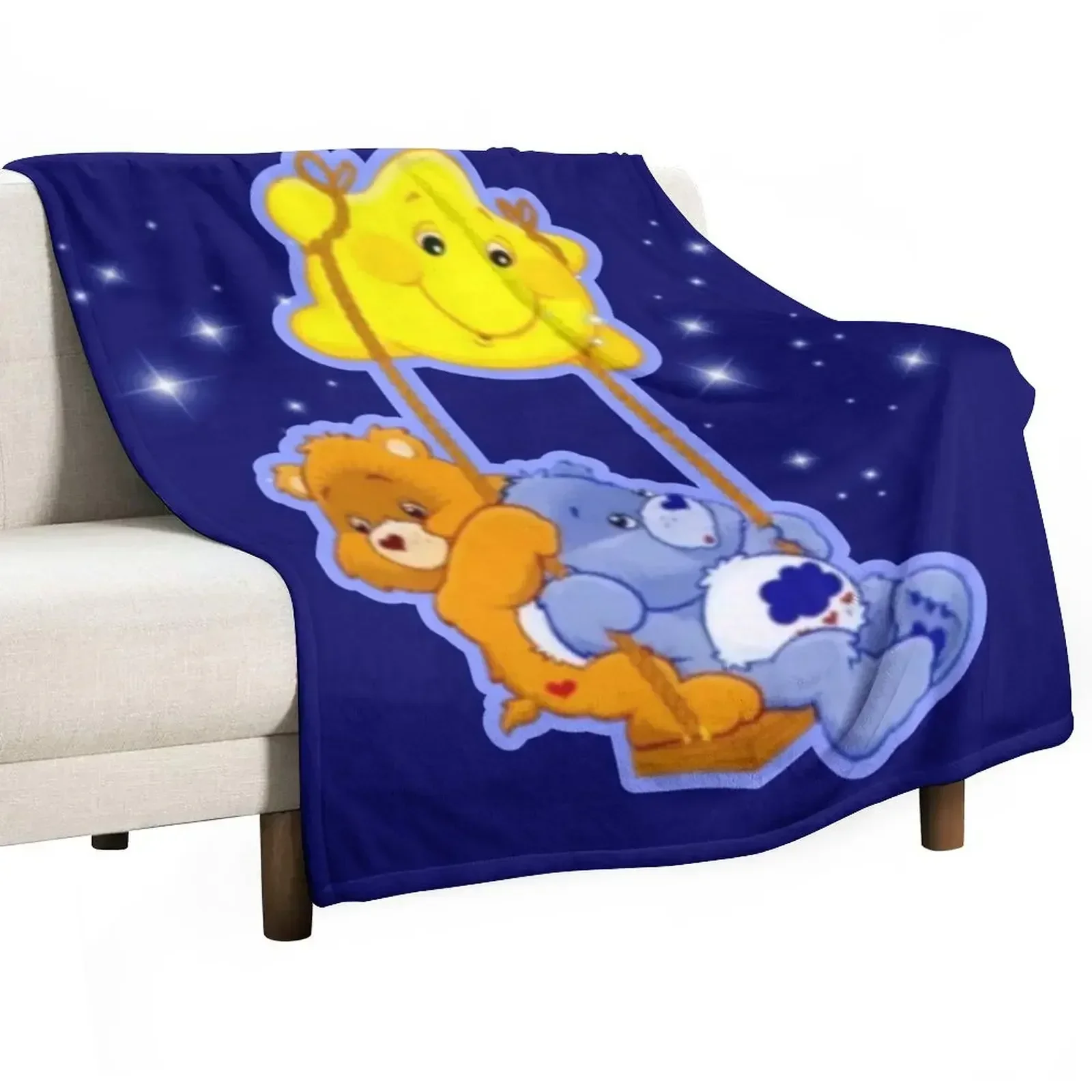 

Y2K aesthetics Mlp friends cloud swing Throw Blanket Cute Plaid Personalized Gift Picnic Blankets