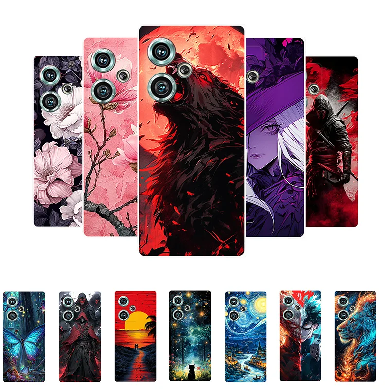 For ZTE Nubia Z50 NX711J NubiaZ50S Case Flowers Wolf Soft Silicone Phone Cover for Nubia Z50S 6.67