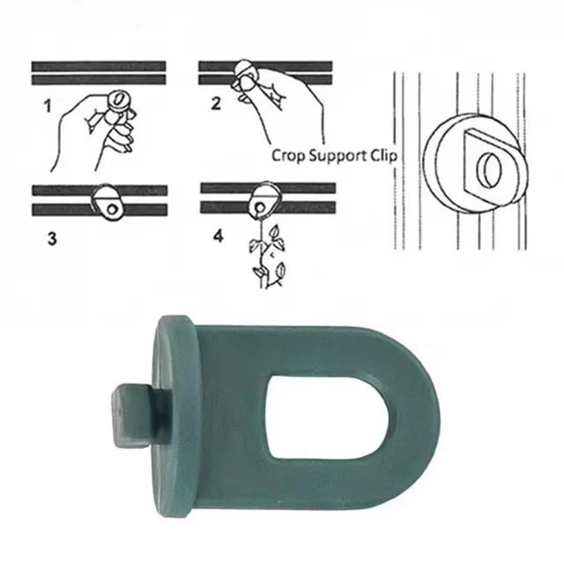 50pcs Greenhouse Slide Ring Buckle Fixing Clip Plastic S-shaped Hook Hanging Potted Plants Garden Flower Greenhouses Fittings