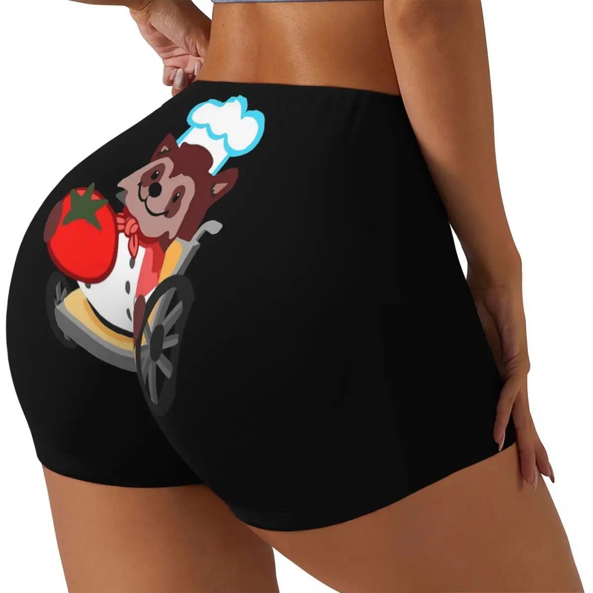 

Милые гофрированные шорты на заказ для инвалидной коляски, енота, шеф-повара, подарок для женщин, шорты для бега в тренажерном зале, спортивные шорты для волейбола, байкера, йоги