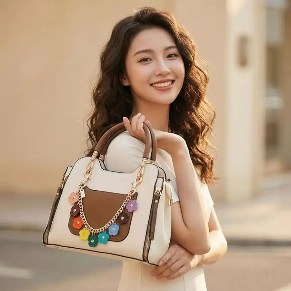 Fashion Colorful Flower Bag Chain Charm DIY Bag Accessories Wallet Chain Charm Metal Bag Strap Extender Chain Keychain & Charms