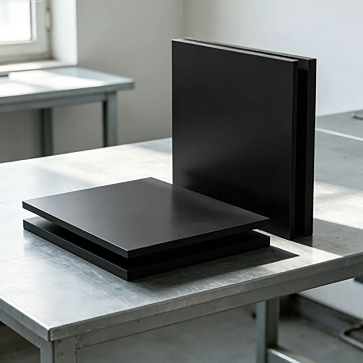 Black Wear-resistant HDPE Polyethylene Plate, 3-20mm Thick PE Plastic Sheet for Handmade Model and Gasket Pad