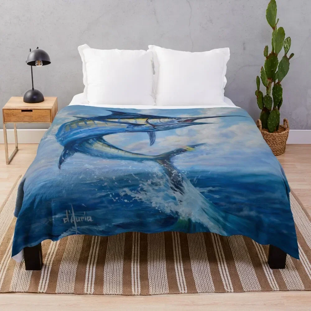 

Antigua Marlin Throw Blanket Foldable Soft Warm Blanket for Outdoor Use