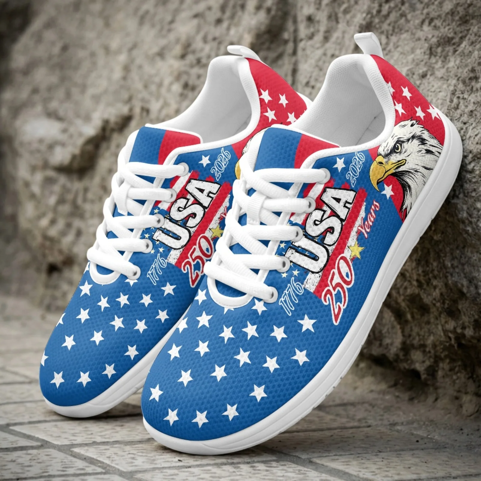 XIXIRIMIDO 4th of July Strappy Wide-Toed Shoes Women'S Casual Shoes Men'S Commuter Sneakers Outdoor Sport Shoes Breathable 36-46