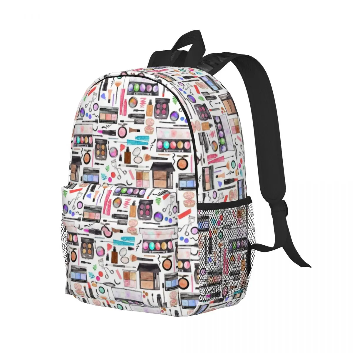 Watercolor Makeup Artist Pattern New Fashionable Pattern School Bag Print Lightweight Backpack 15inch