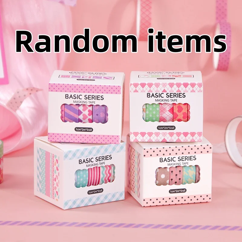 Contain Random Items, 5/20/60Rolls, Basc Washi Tape Set, Decorative Tape for Journaling, Scrapbooking, DIY Crafts
