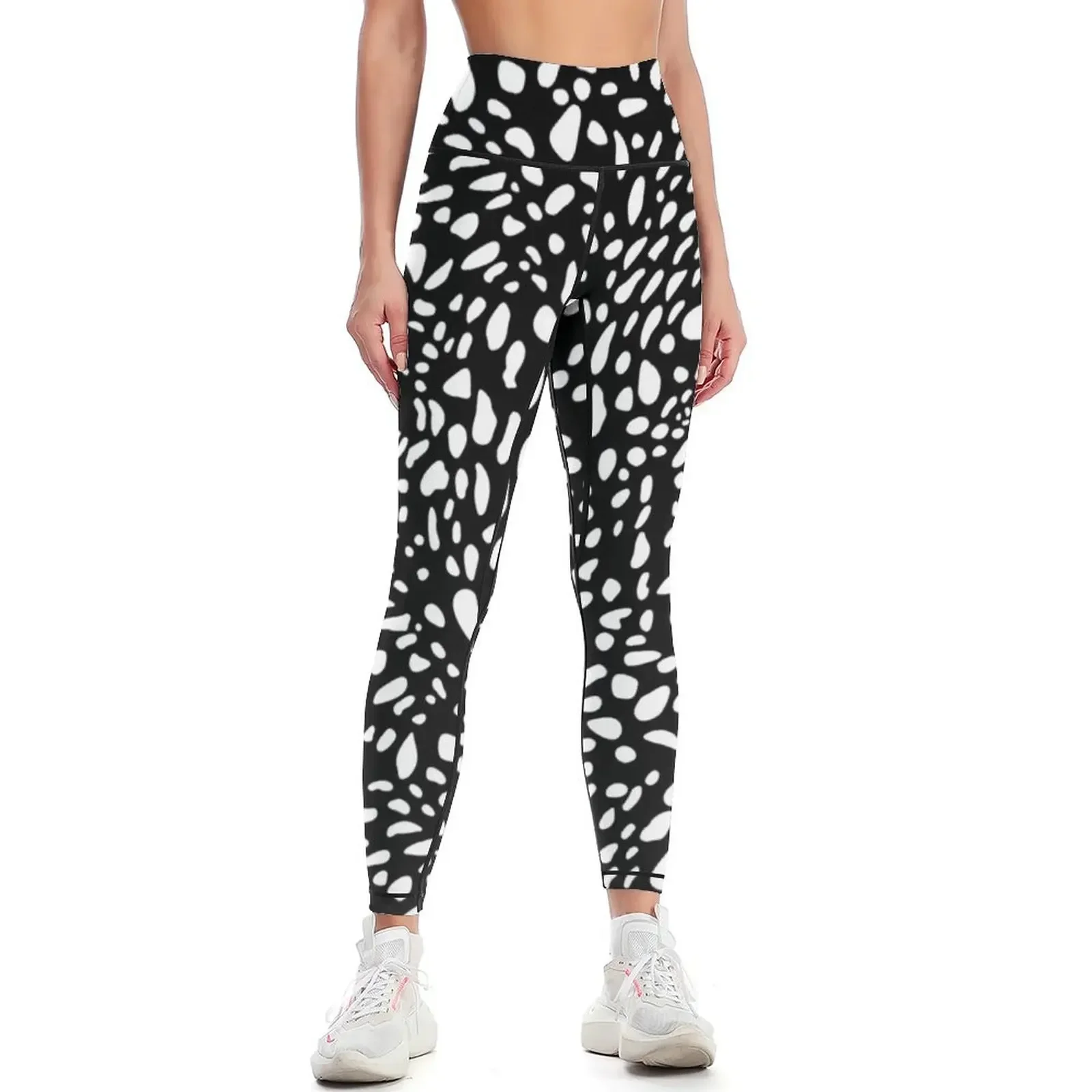 SALAMANDER SKIN BLACK AND WHITE, BY SUBGIRL Leggings Women's gym gym pants sport set Womens Leggings