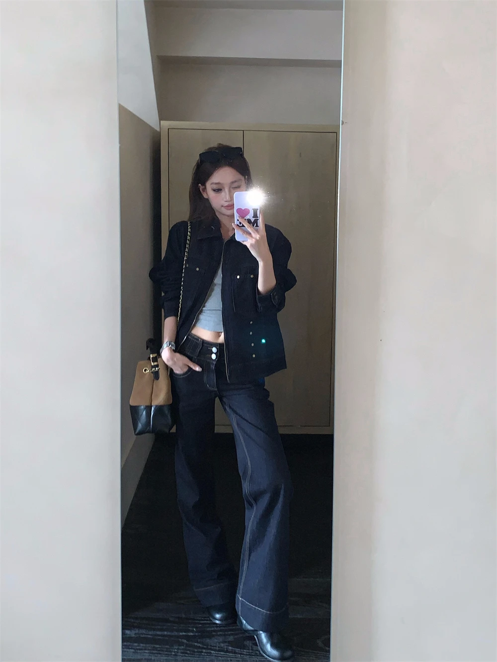 

Denim Coat Gold Zipper Womens Winter Sherpa Hooded Quilted Button-Embellished Armygreen Mountaineering Turtleneck Functional Y2K