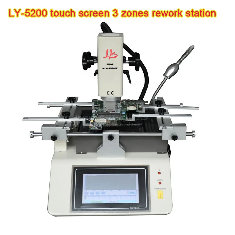 

Hot Air Rework Station LY 5200-220V BGA Solder Stations 3 Zones Touch Screen 4300W BGA Rework Station