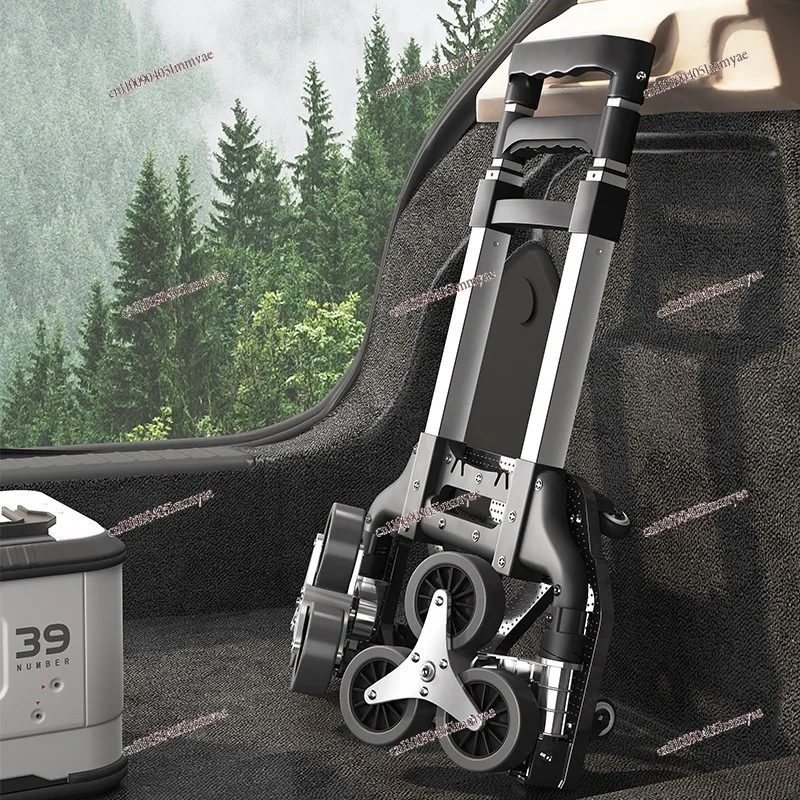 Folding Trolley Home Shopping Shopping Carrying Goods Luggage Cart Pick Up Express Light Carrying Small Tie Rod Climbing Trailer