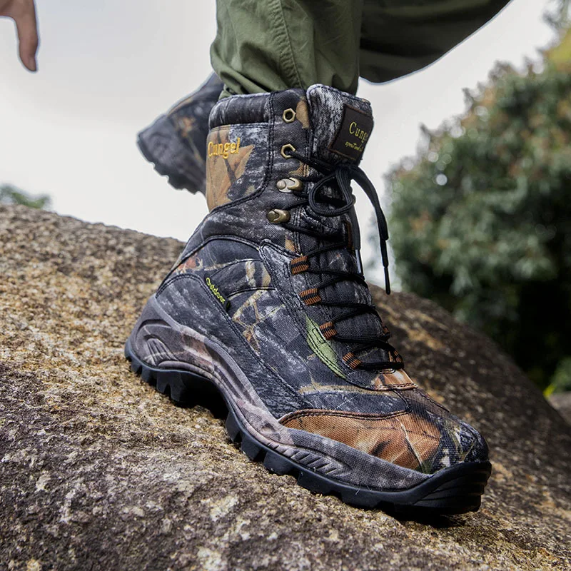 KOWM buty myśliwskie taktyczne pustynne bojowe męskie buty trekkingowe buty turystyczne męskie wodoodporne buty do kostki ciepłe wysokie trampki