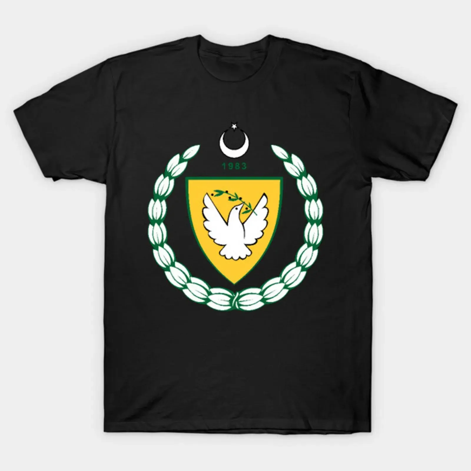 Coat of arms the Turkish Republic Northern Cyprus T Shirt vintage Washed streetwear Casual Comfortable Slightly Versatile
