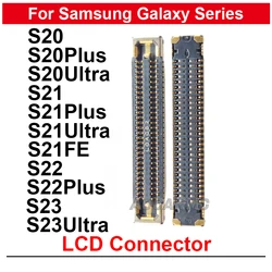 2Pcs/Lot  LCD FPC Plug Connector For Samsung Galaxy S20 Plus S20U S21 S22 Ultra S23 Plus S21FE Note20 Ultra Replacement Parts