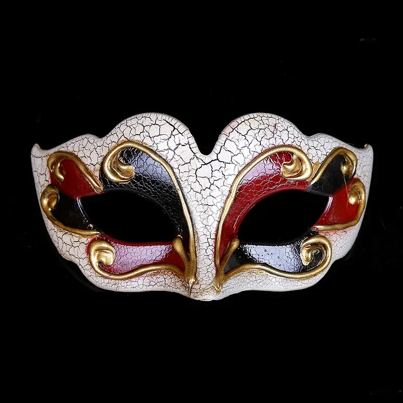 Nuova maschera per bambini a mezza faccia con crepa, festa per ragazzi e ragazze, maschera da ballo