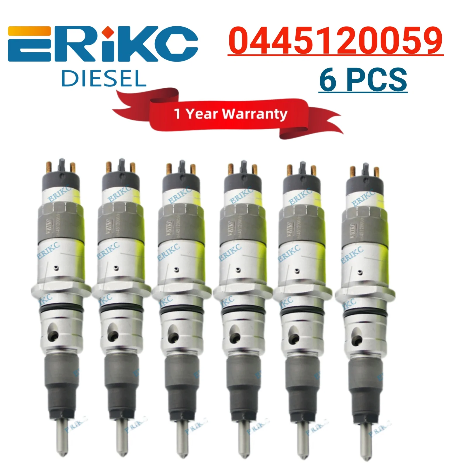 6PCS Injector 6754-11-3011 0 445 120 059 Common Rail Injector 0445120059 for BOSCH Cummins KOMATSU 200-8 6754-11-3012