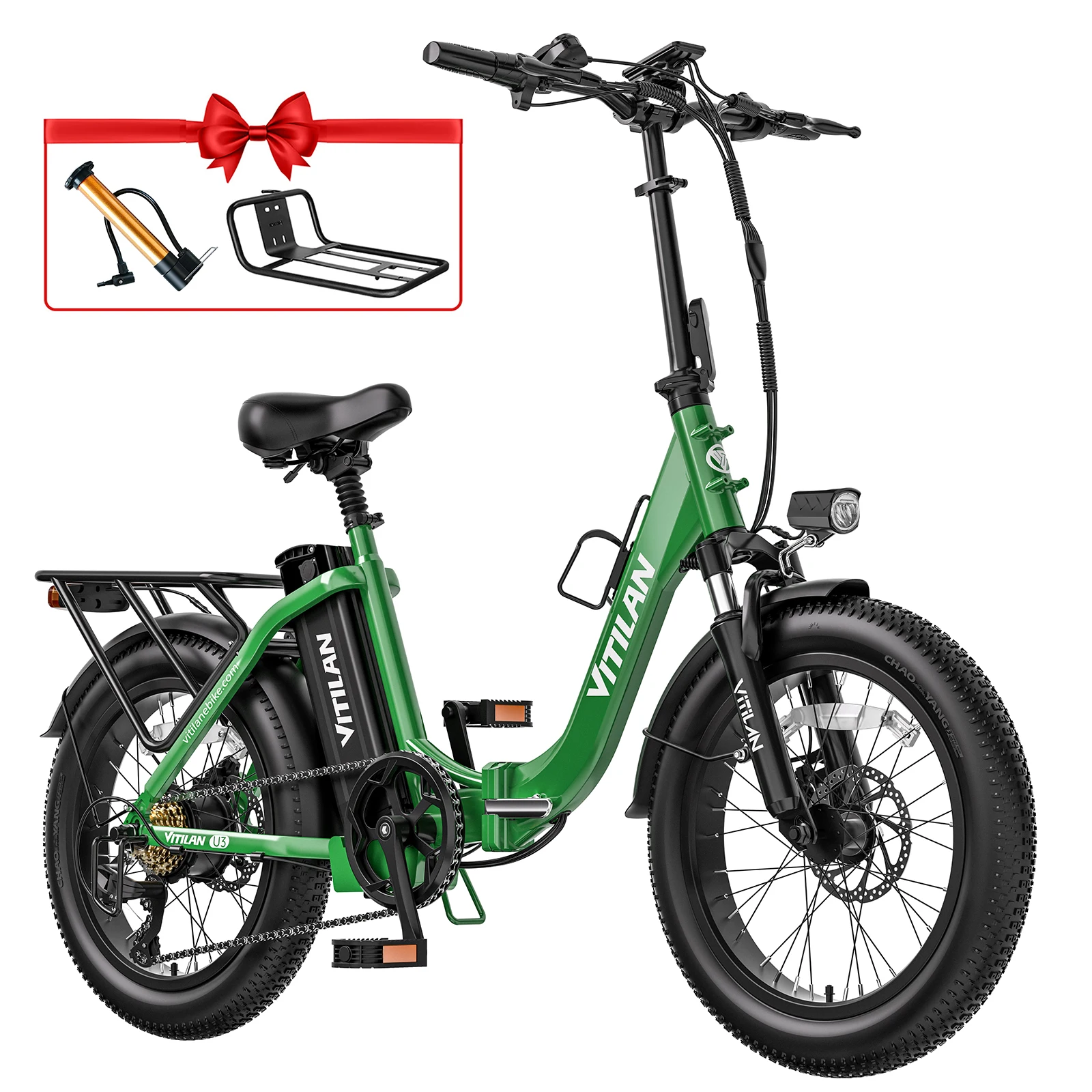 Vitilan U3 E-fiets 750W motor 48V13AH lithiumbatterij Opvouwbare verende voorvork Elektrische fiets 20 inch band Volwassen buiten woon-werkverkeer E-bike